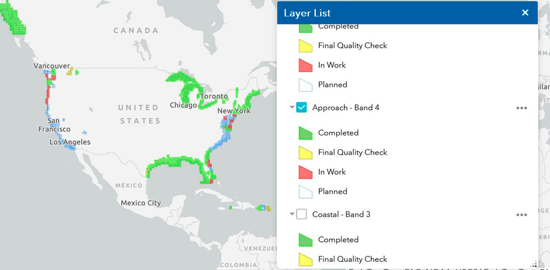 Screenshot of NOAA rescheming status for approach scales.