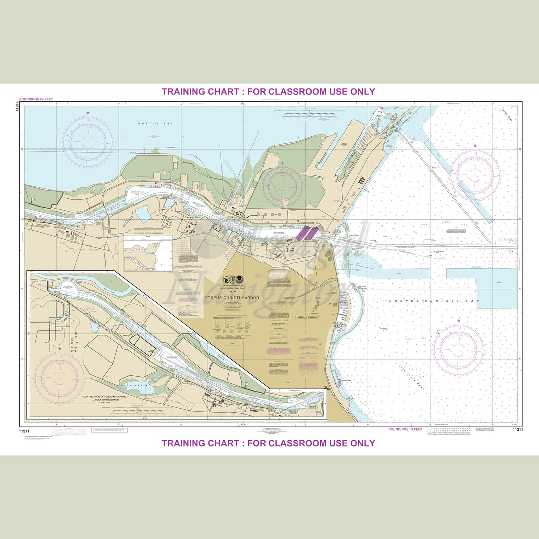 Archival NOAA nautical chart Corpus – Christi Harbor.