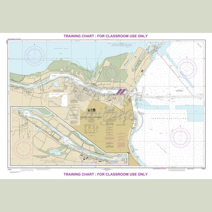 Archival NOAA nautical chart Corpus – Christi Harbor.