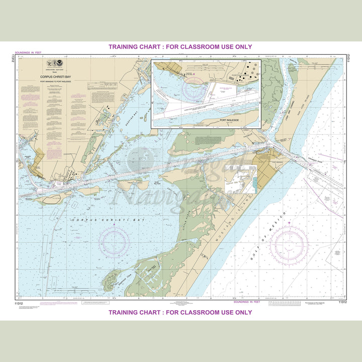 Archival NOAA nautical chart Corpus – Christi Bay - Port Aransas to Port Ingleside.