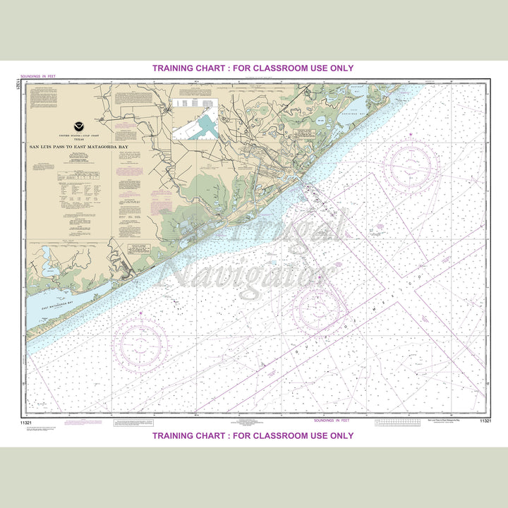 Archival NOAA nautical chart San – Luis Pass to East Matagorda Bay.
