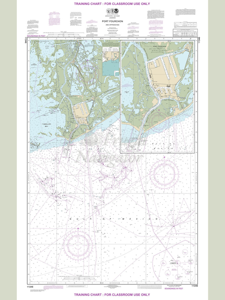 Archival NOAA nautical chart Port – Fourchon and Approaches.