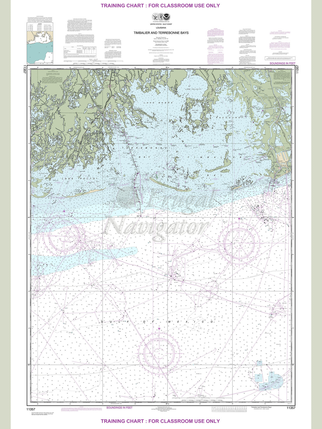 Archival NOAA nautical chart Timbalier – and Terrebonne Bays.