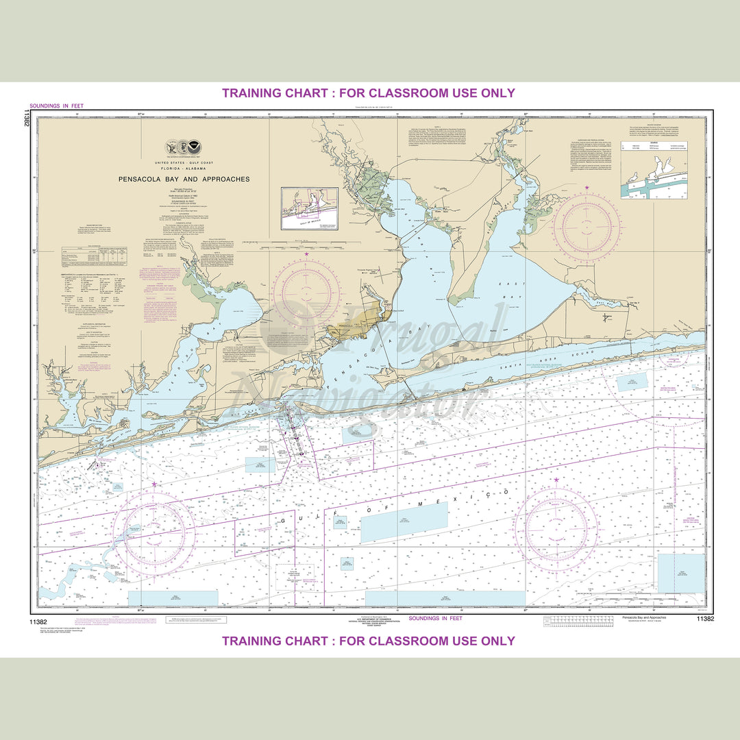 Archival NOAA nautical chart Pensacola – Bay and approaches.