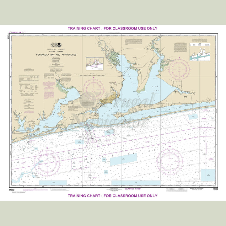 Archival NOAA nautical chart Pensacola – Bay and approaches.