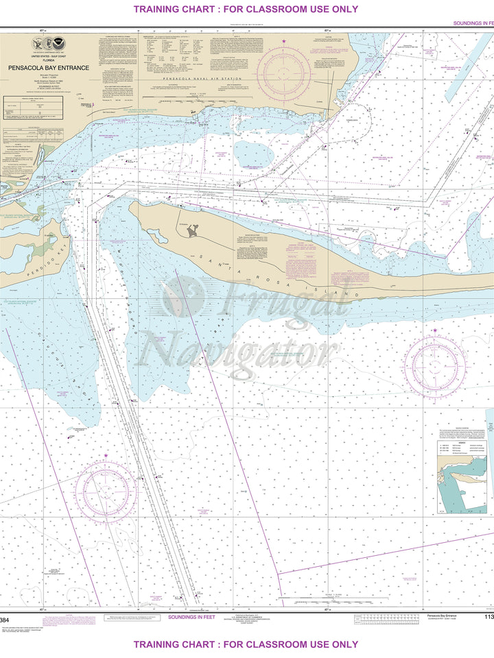 Archival NOAA nautical chart Pensacola – Bay Entrance.