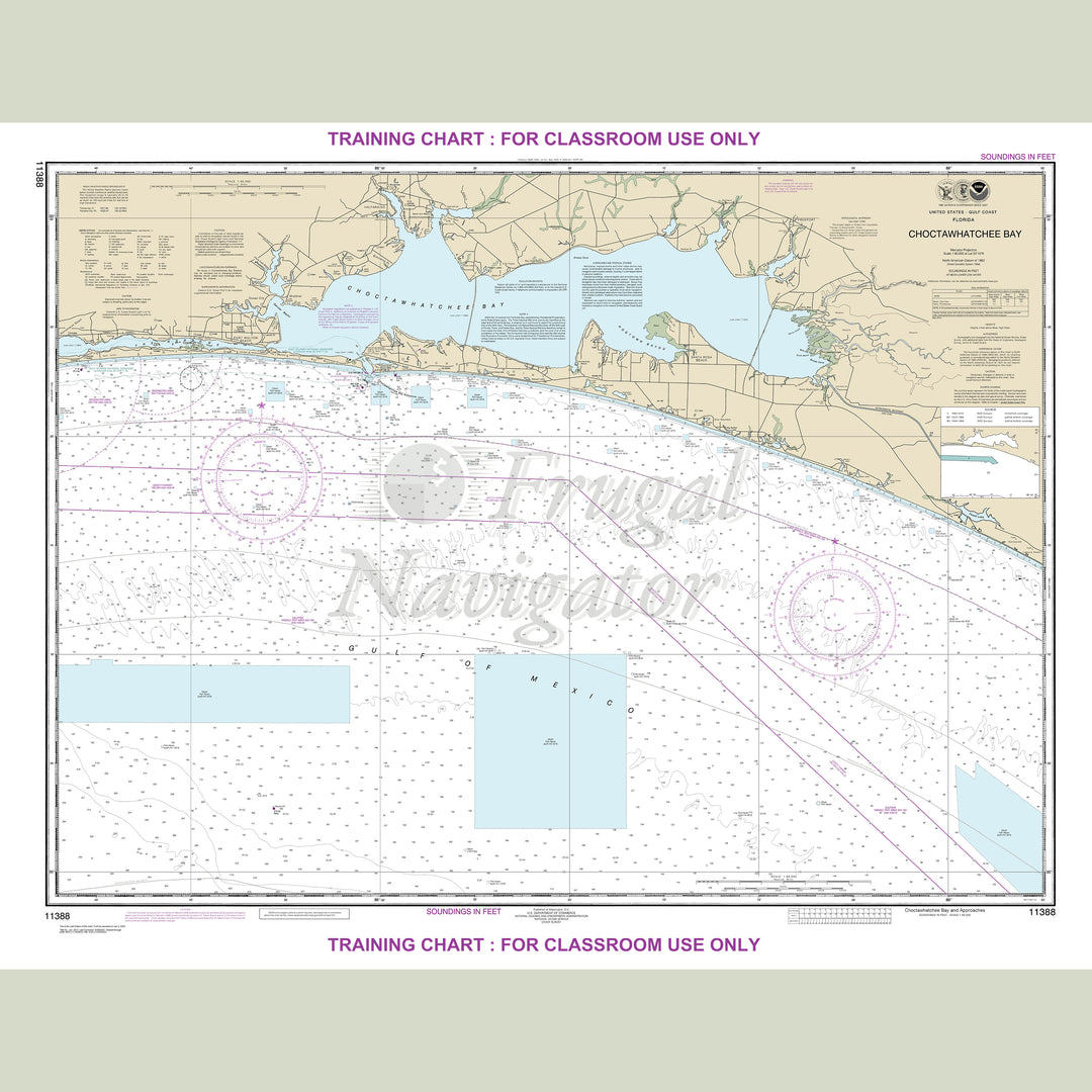 Archival NOAA nautical chart Choctawhatchee – Bay.