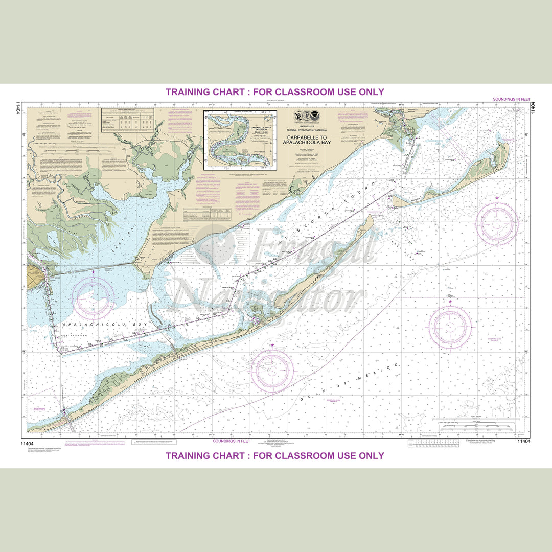 Archival NOAA nautical chart CARRABELLE – TO APALACHICOLA BAY.