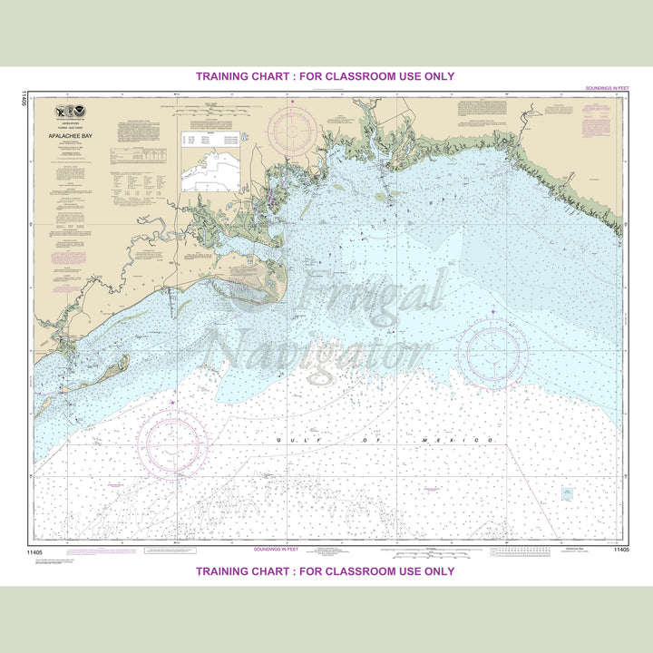 Archival NOAA nautical chart Apalachee – Bay.