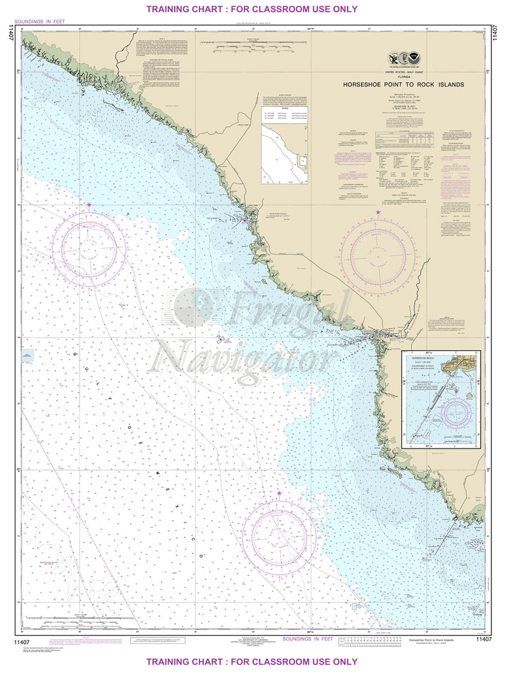 Horshoe Point Calculation Archival NOAA Chart Horseshoe – Point to Rock Islands;Horseshoe Beach ...