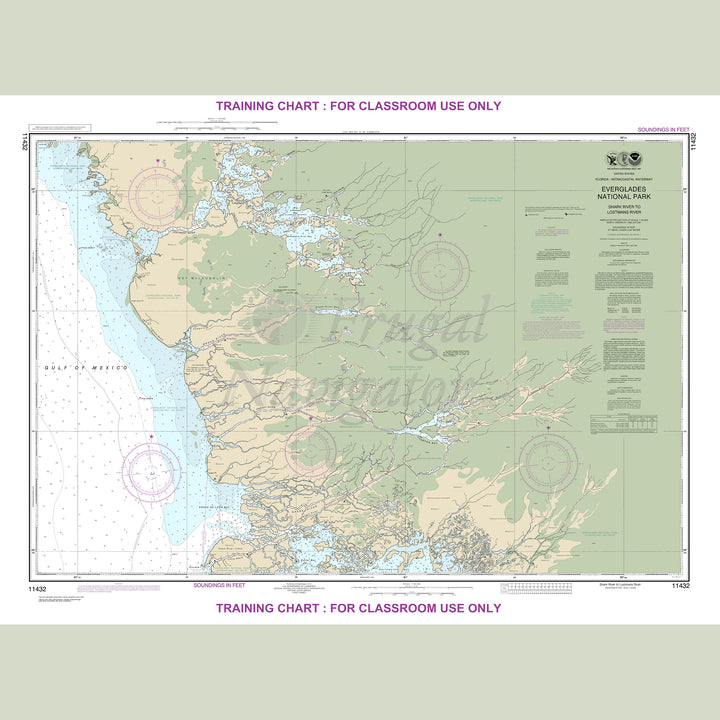 Archival NOAA nautical chart EVERGLADES – NATIONAL PARK: SHARK RIVER TO LOSTMANS RIVER.