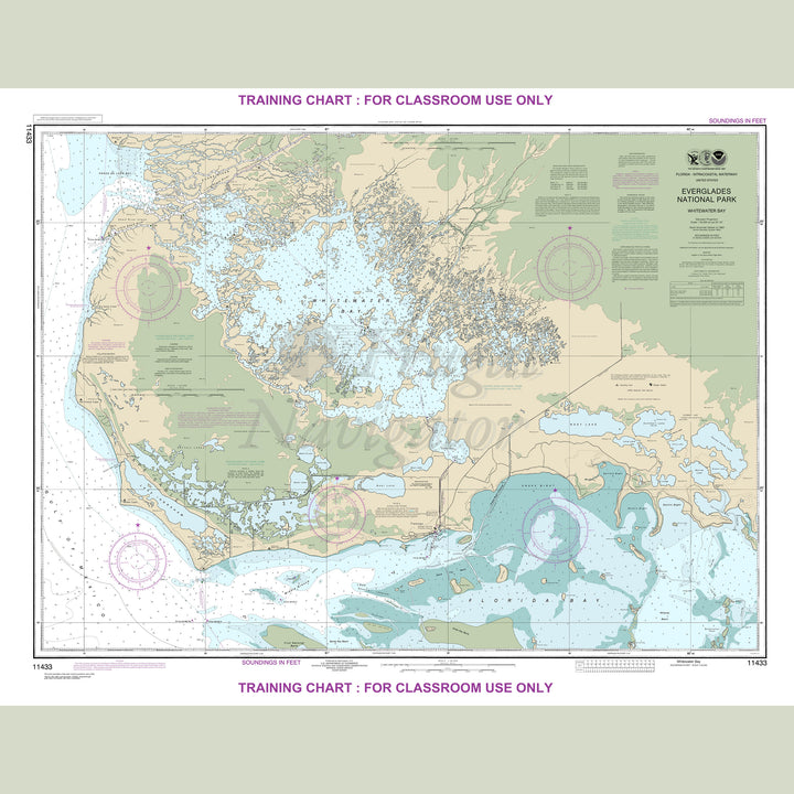 Archival NOAA nautical chart EVERGLADES – NATIONAL PARK: WHITEWATER BAY.