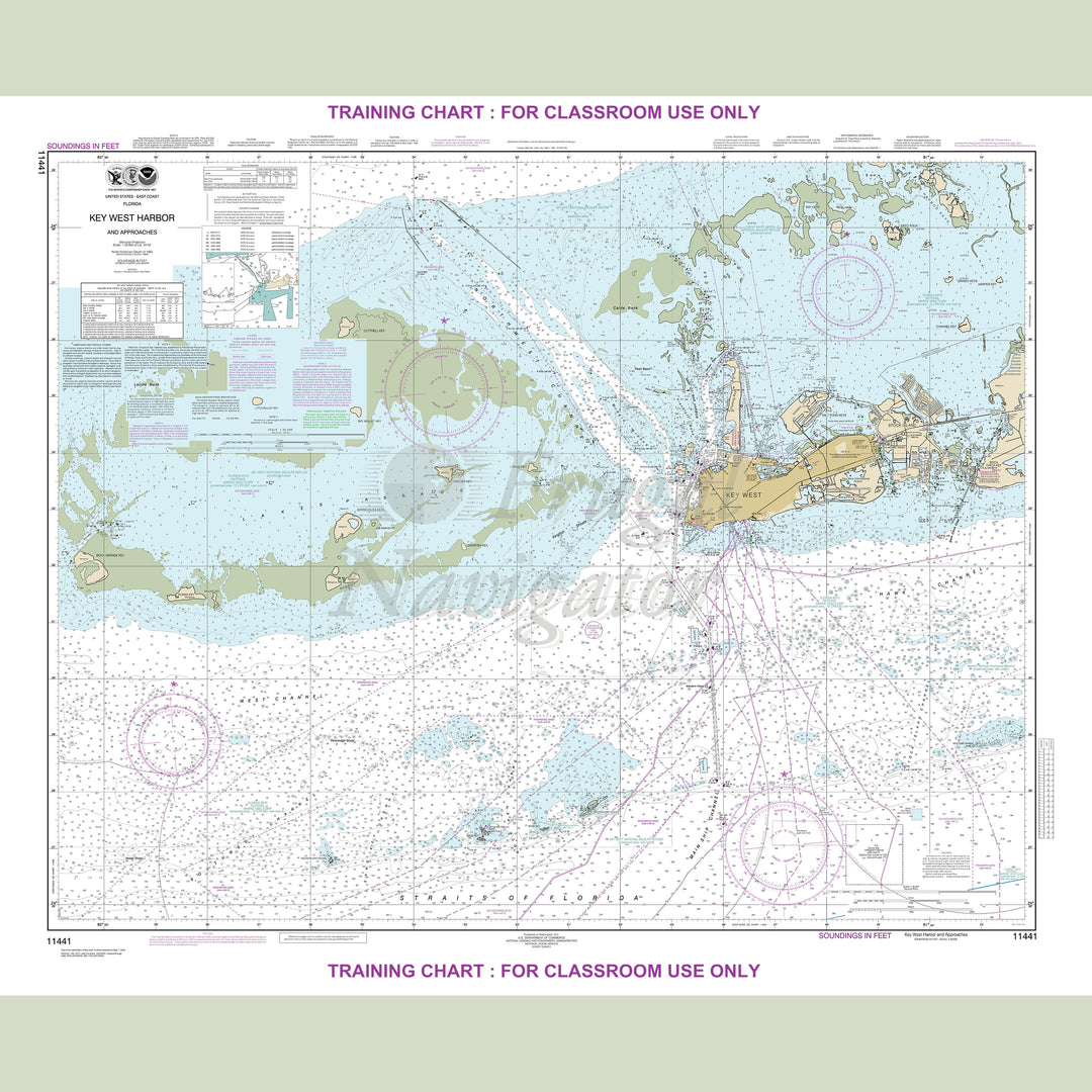 Archival NOAA nautical chart Key – West Harbor and Approaches.