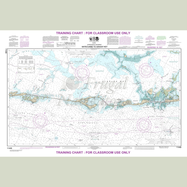 Archival NOAA nautical chart Intracoastal – Waterway Matecumbe to Grassy Key.