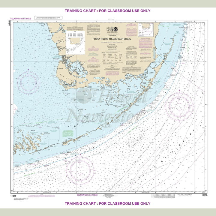 Archival NOAA nautical chart Fowey – Rocks to American Shoal.