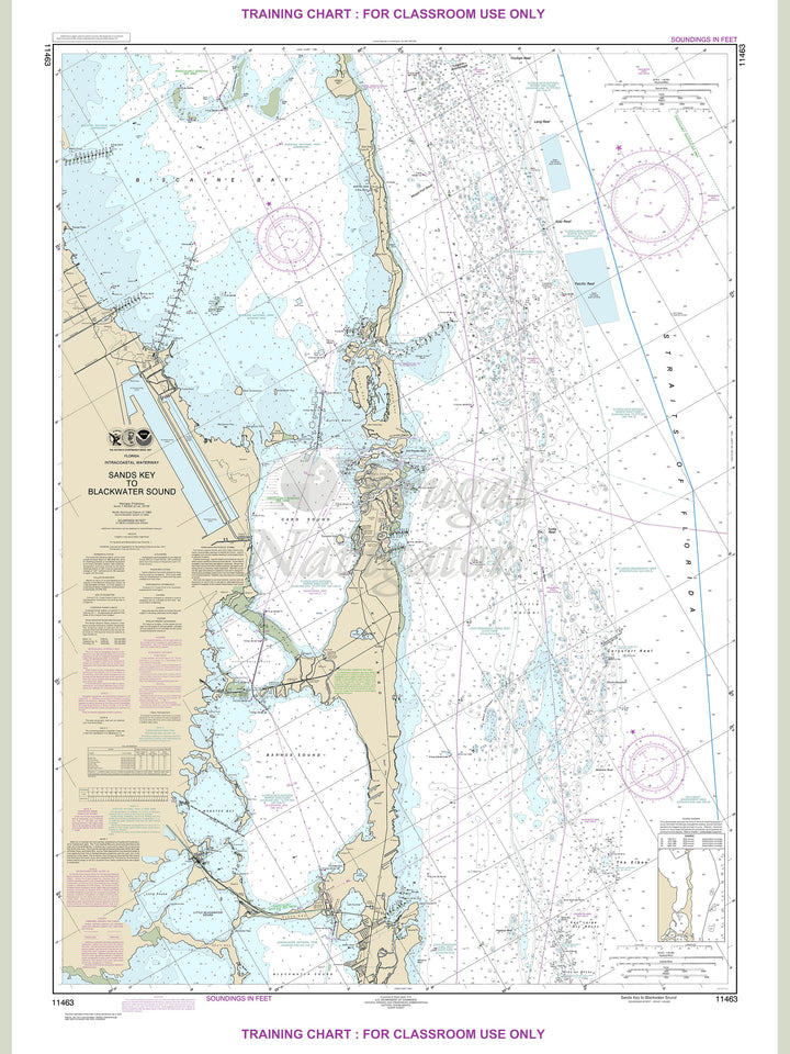 Archival NOAA nautical chart Intracoastal – Waterway Sands Key to Blackwater Sound.