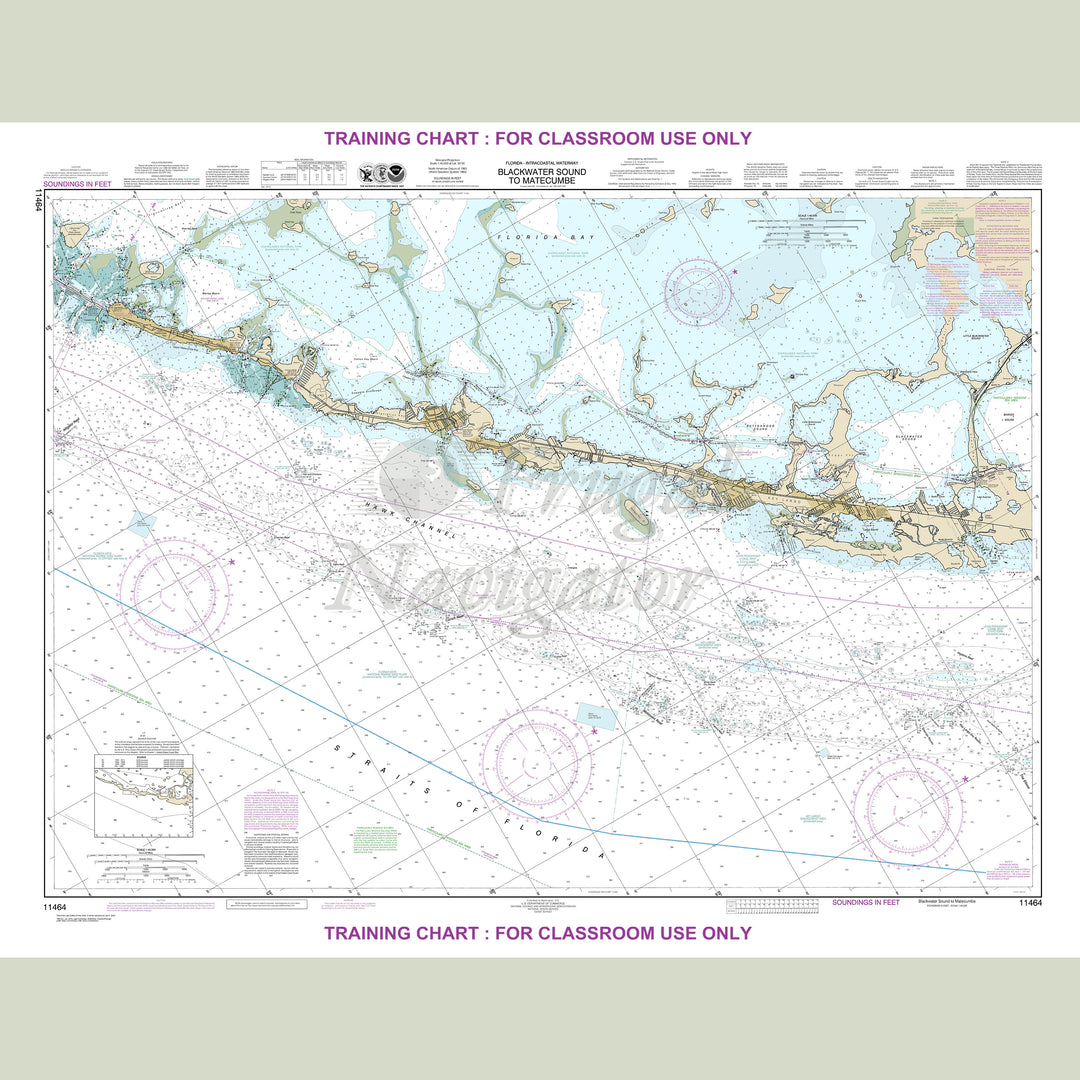 Archival NOAA nautical chart Intracoastal – Waterway Blackwater Sound To Matecumbe.