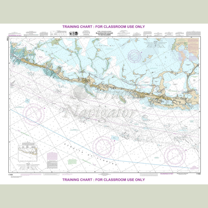 Archival NOAA nautical chart Intracoastal – Waterway Blackwater Sound To Matecumbe.
