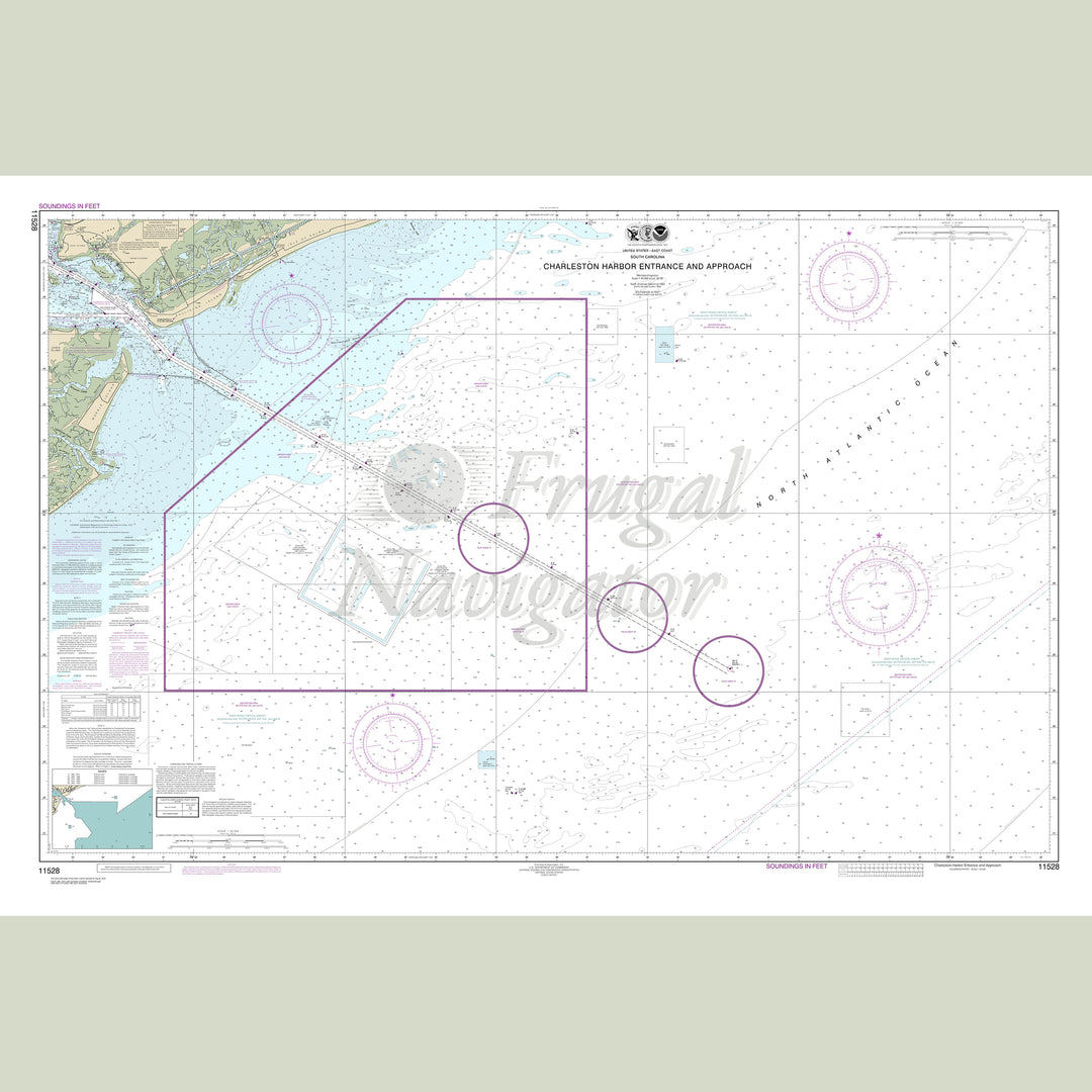 Archival NOAA nautical chart Charleston – Harbor Entrance and Approach.