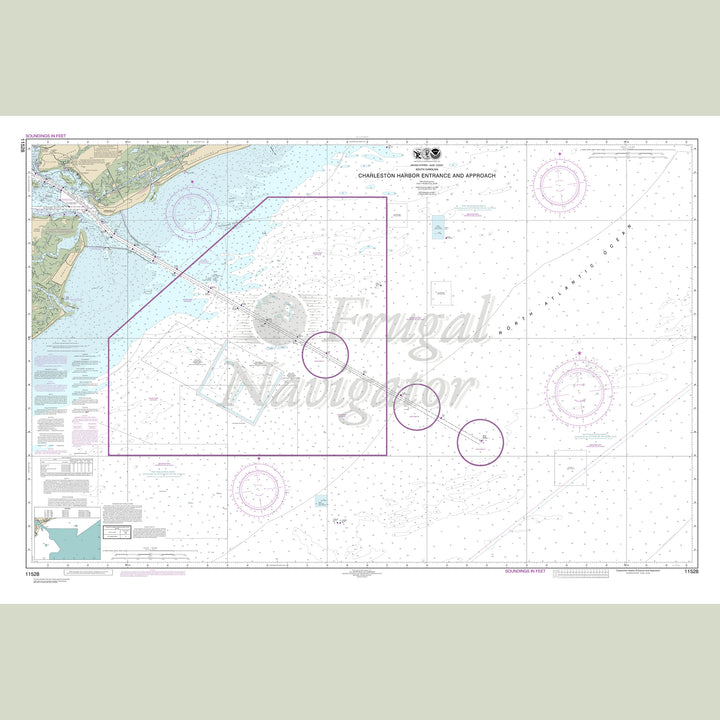 Archival NOAA nautical chart Charleston – Harbor Entrance and Approach.