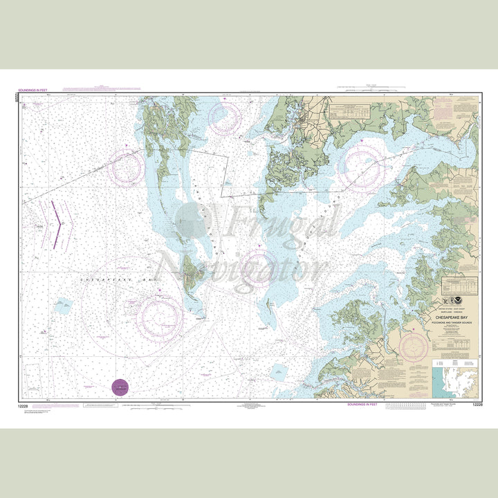 Archival NOAA nautical chart Chesapeake – Bay Pocomoke and Tangier Sounds.