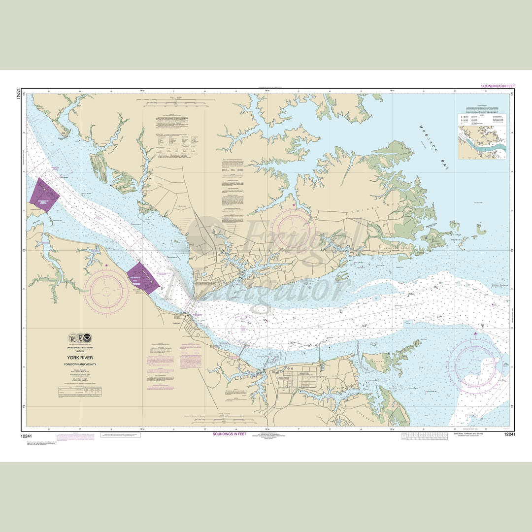 Archival NOAA nautical chart York – River Yorktown and Vicinity.