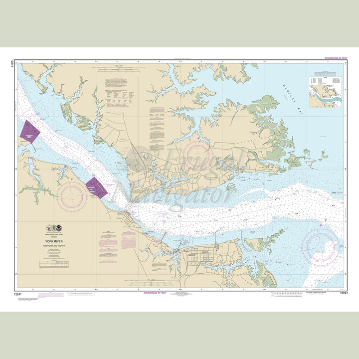Archival NOAA nautical chart York – River Yorktown and Vicinity.