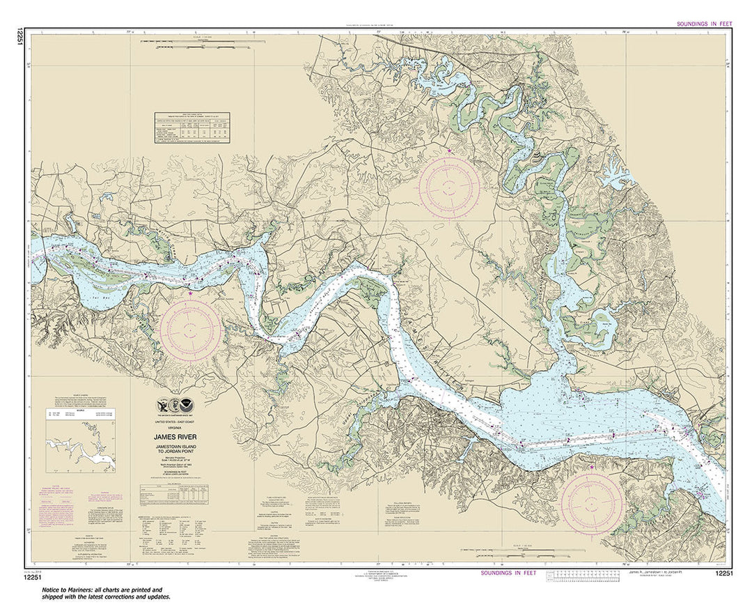 Archival NOAA nautical chart 12251 – Wall Chart.