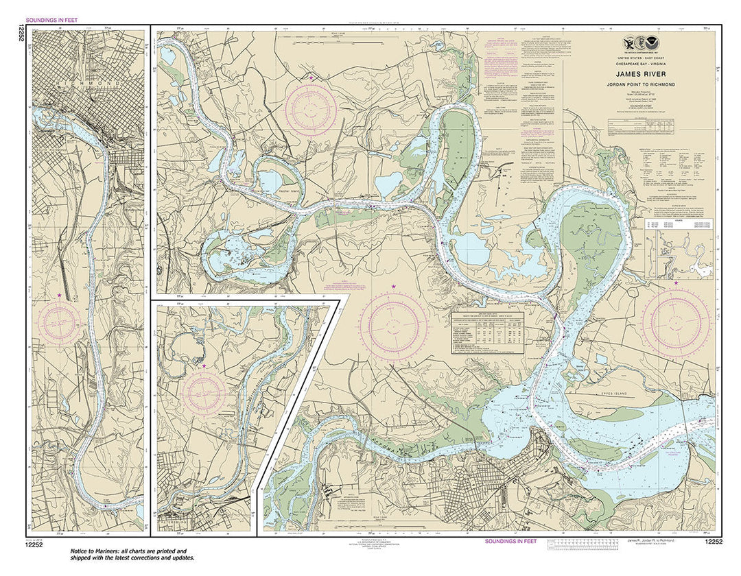Archival NOAA nautical chart 12252 – Wall Chart.