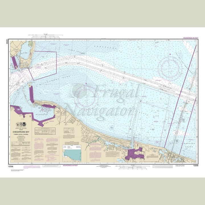 Archival NOAA nautical chart Chesapeake – Bay Thimble Shoal Channel.