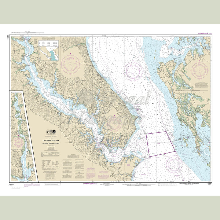 Archival NOAA nautical chart Chesapeake – Bay Patuxent River and Vicinity.