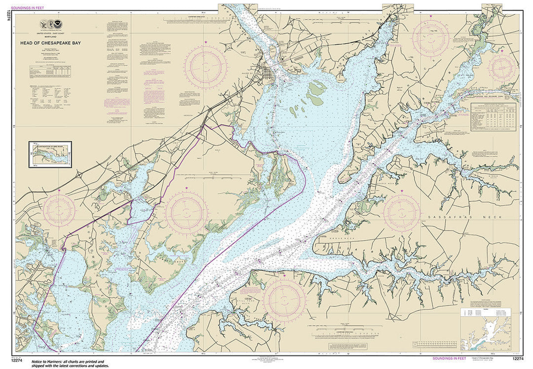 Archival NOAA nautical chart 12274 – Wall Chart.