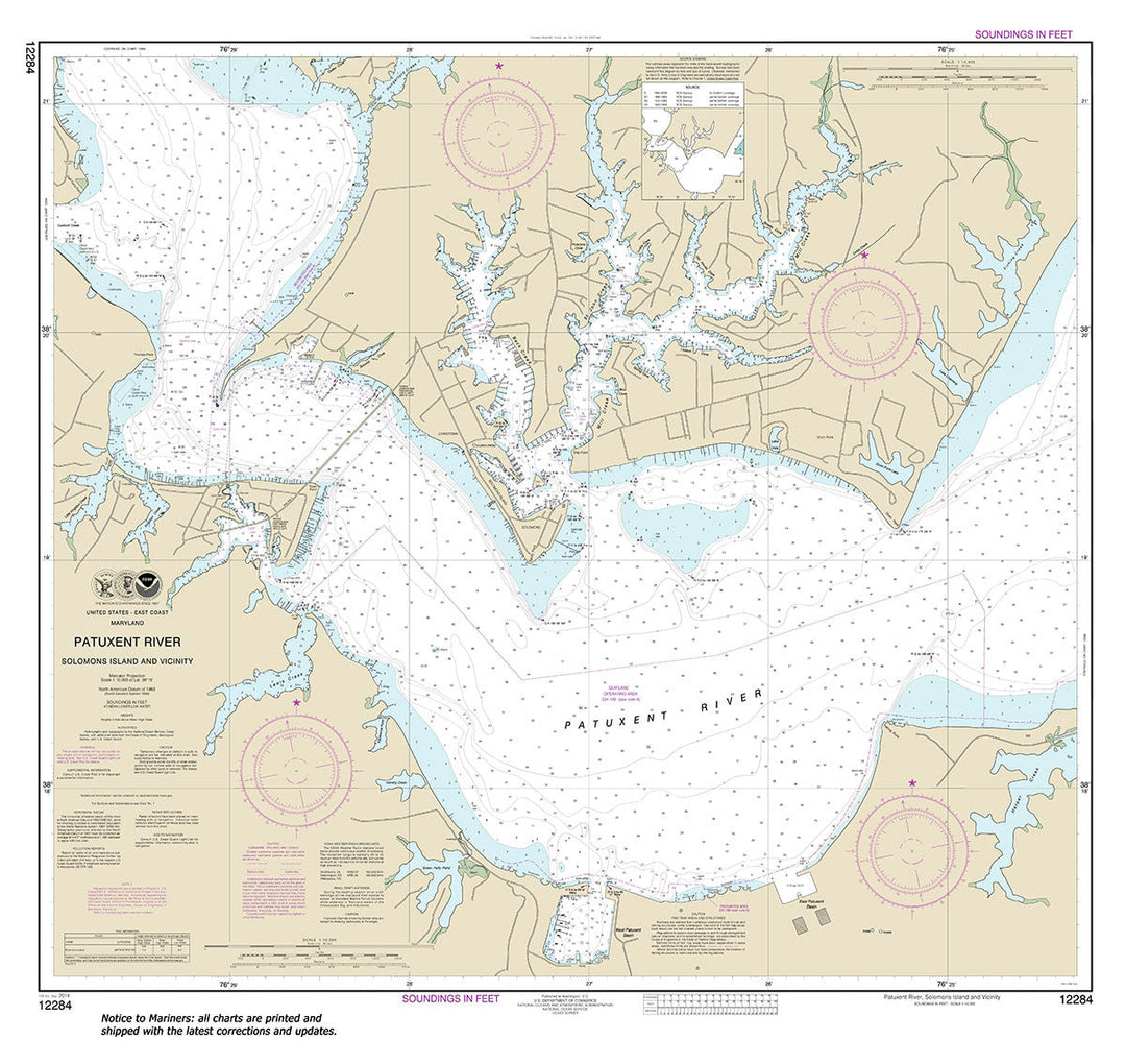 Archival NOAA nautical chart 12284 – Wall Chart.