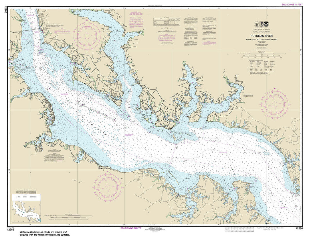 Archival NOAA nautical chart 12286 – Wall Chart.
