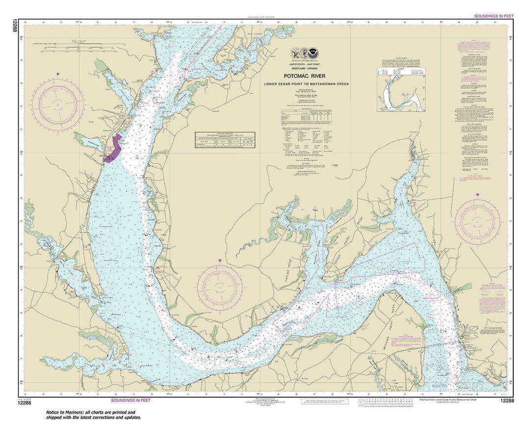 Archival NOAA nautical chart 12288 – Wall Chart.