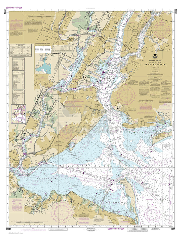 Archival NOAA nautical chart New – York Harbor.