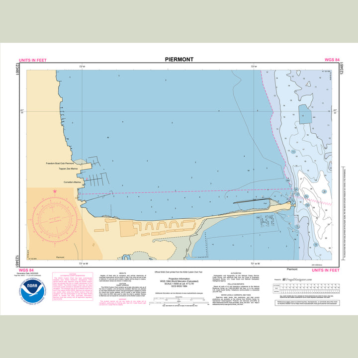 Official NOAA nautical chart 123461 – Hudson River - Piermont.
