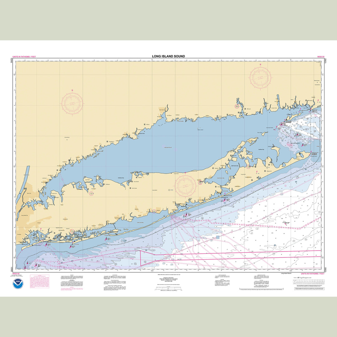 Official NOAA nautical chart 12352 – Long Island Sound.