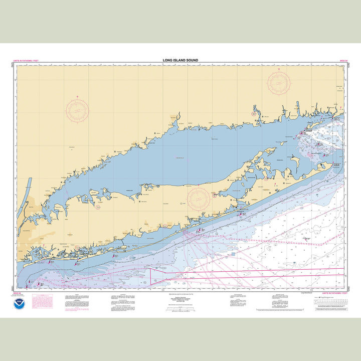Official NOAA nautical chart 12352 – Long Island Sound.