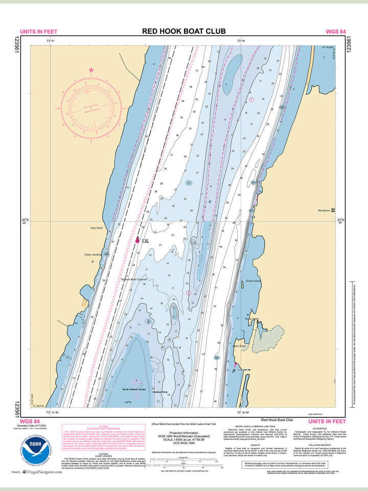 Official NOAA nautical chart 123561 – Red Hook Boat Club.