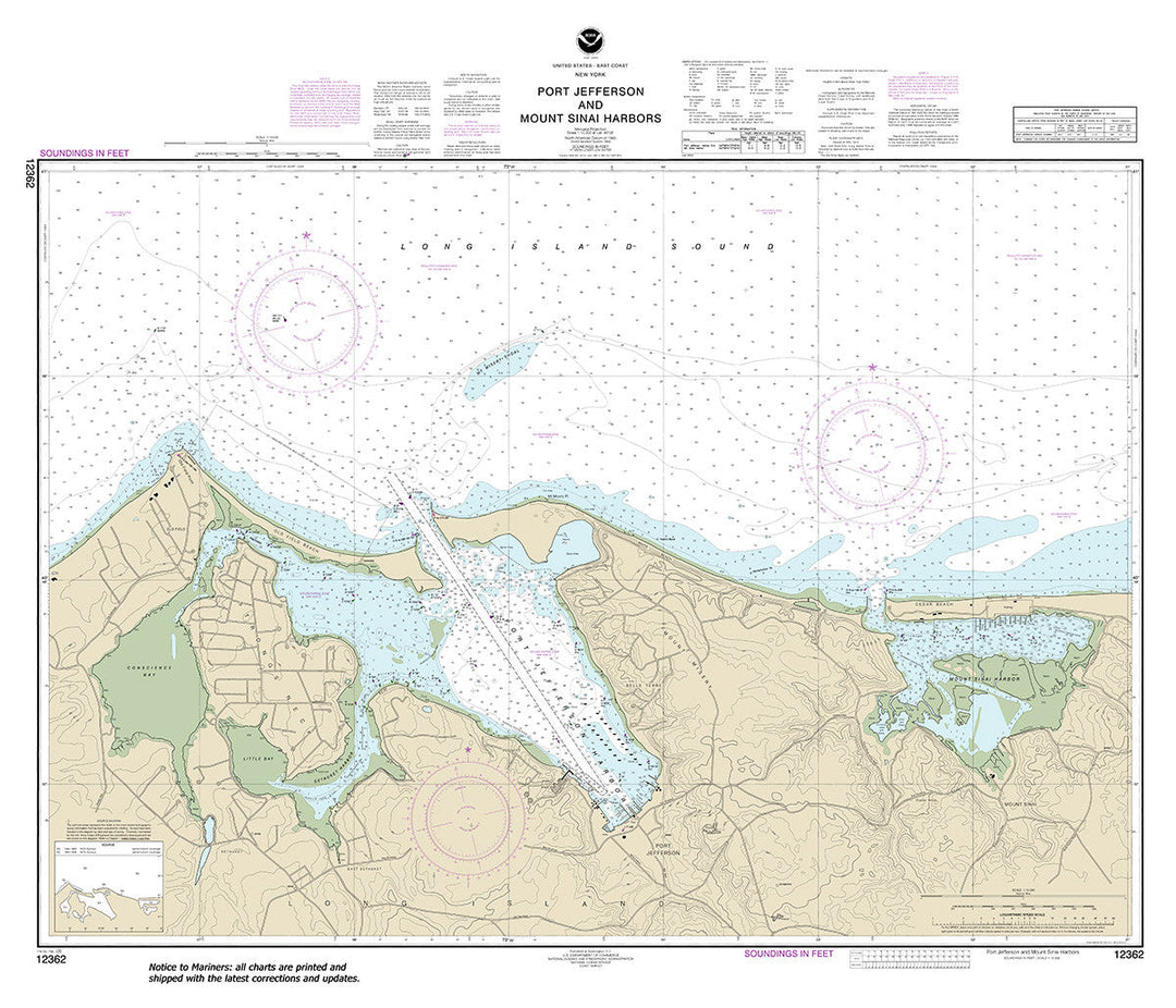 Archival NOAA nautical chart 12362 – Wall Chart.