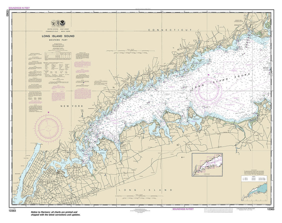 Archival NOAA nautical chart 12363 – Wall Chart.