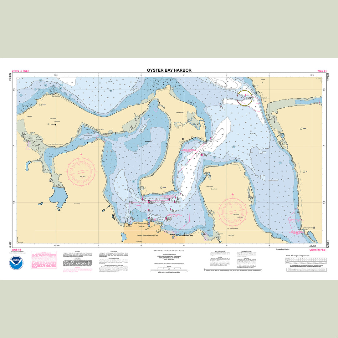 Official NOAA nautical chart 123651 – Oyster Bay Harbor.