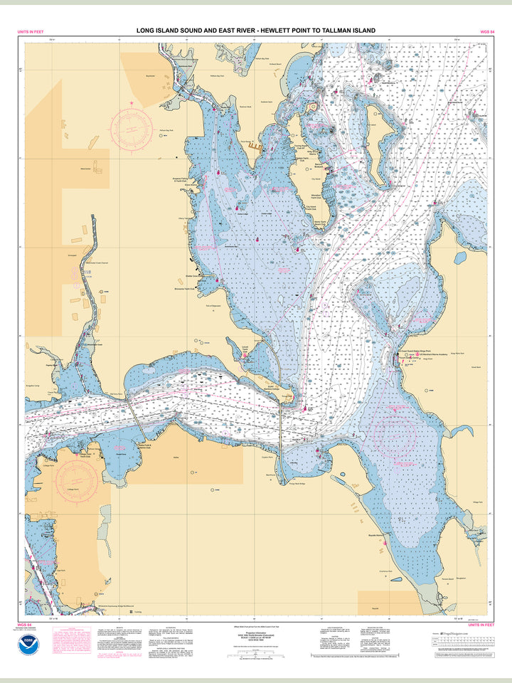 Official NOAA nautical chart 12366 – Long Island and East River - Hewlett Point to Tallman Island.