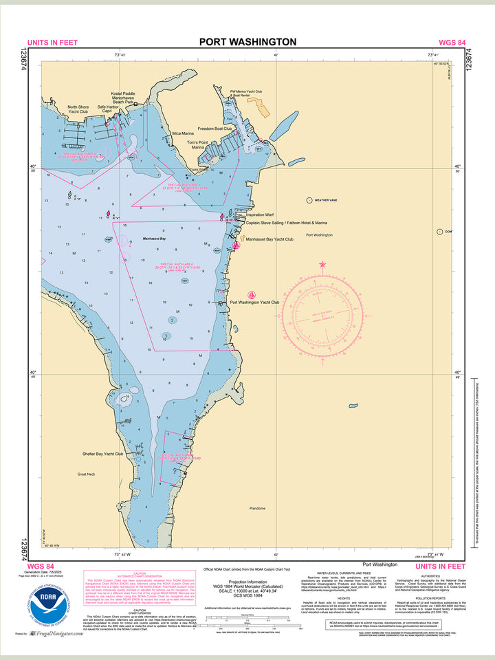 Official NOAA nautical chart 123674 – Port Washington.