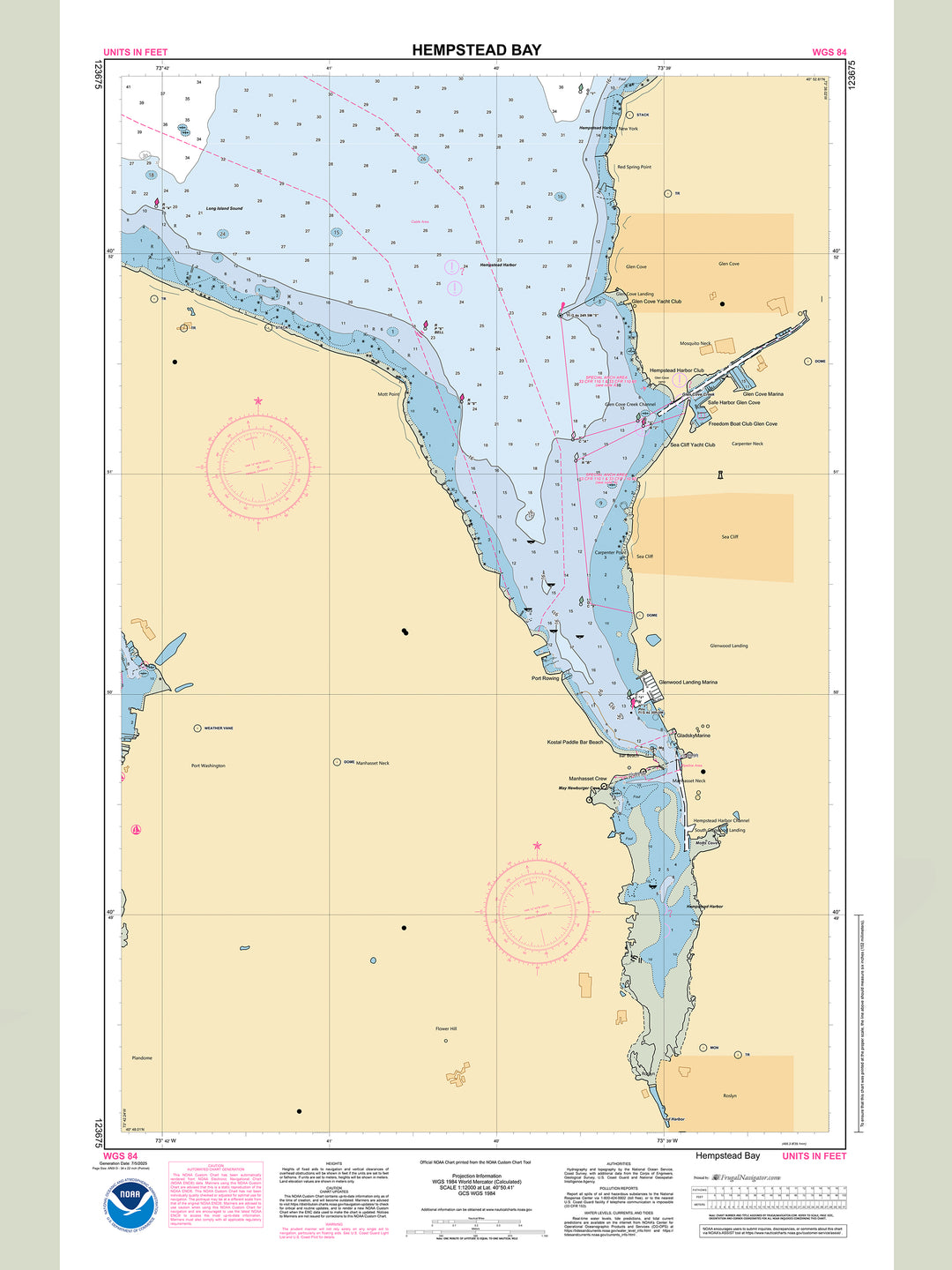 Official NOAA nautical chart 123675 – Hempstead Bay.