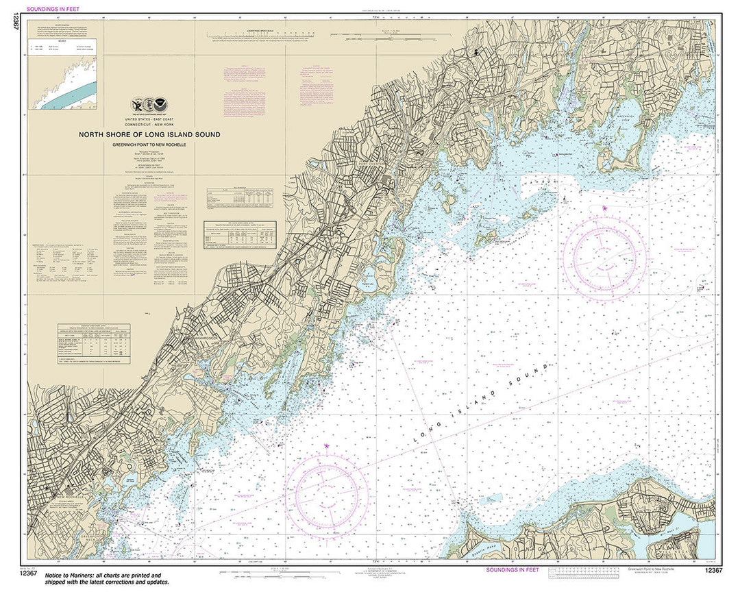 Archival NOAA nautical chart 12367 – Wall Chart.