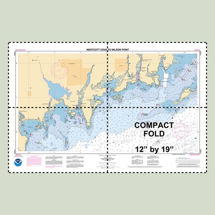 Official NOAA nautical chart 123684 – Westcott Cove to Wilson Point.