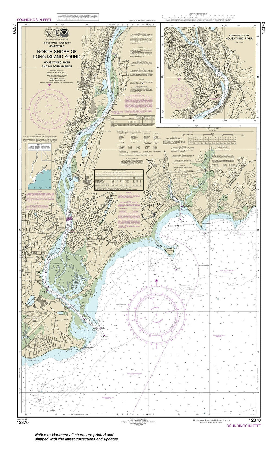 Archival NOAA nautical chart 12370 – Wall Chart.