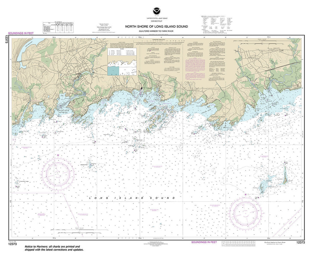 Archival NOAA nautical chart 12373 – Wall Chart.